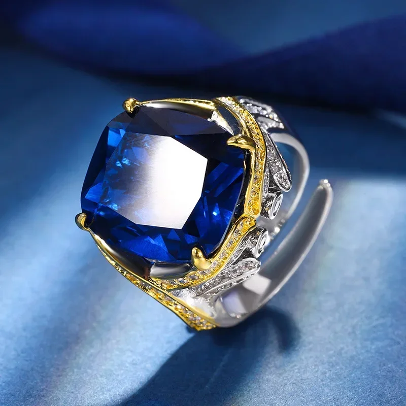 SrJewelry медное основание позолоченное имитация красочное сокровище корунд толстый