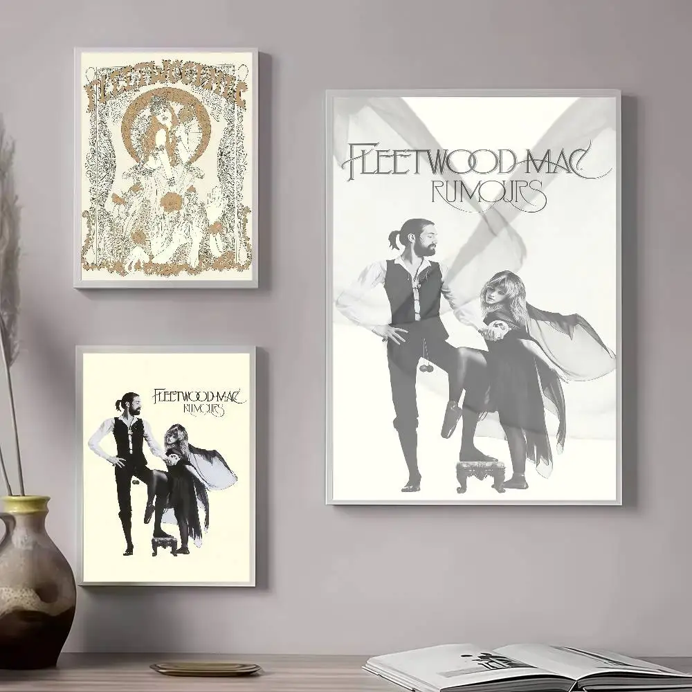 Фото F-Fleetwood Rock Band Mac винтажные постеры липкие белые бумажные принты плакаты художественные плакаты наклейки на стену №1