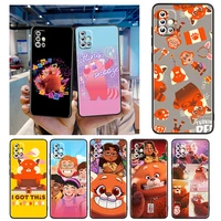 disney turning red case for samsung a73 a72 a71 a53 a52 a51 a42 a33 a32 a23 a22 a21s a13 a12 a03 a02 s a31 black phone