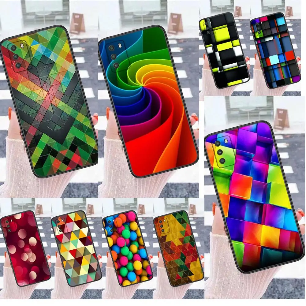 Mall Colorful Geometric Soft TPU Phone Skin Case For Huawei nova 9 8i 8 7 7i 2s 3 3e 3I 4 4E 5 5i 5T 5z 6 Pro Se
