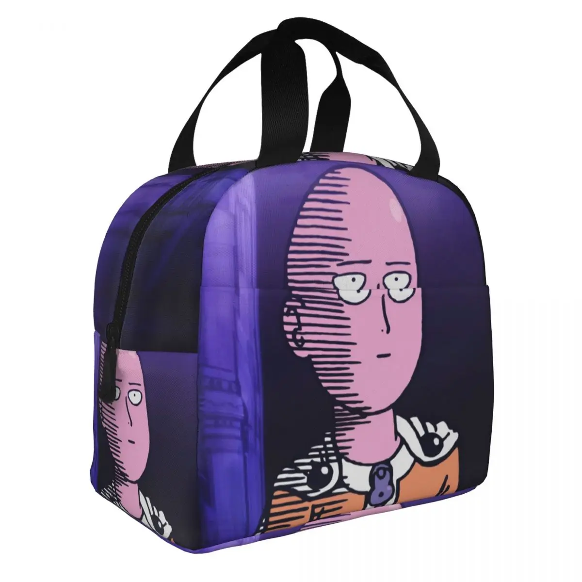 Anime - One-Punch Man Lunch Bento Bags Portable Aluminum Foil thickened Thermal Cloth Lunch Bag for Women Men Boy