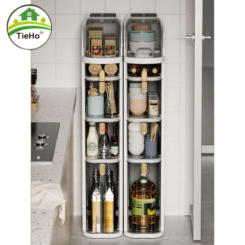 

Household Kitchen Storage Cabinet With Wheels Bathroom Narrow Storage Organizers Multi-layer Movable Storage Rack Home Furniture