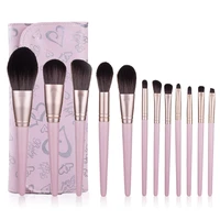 new 12 piece makeup brush set cover brush beginners full set of pink makeup tools
