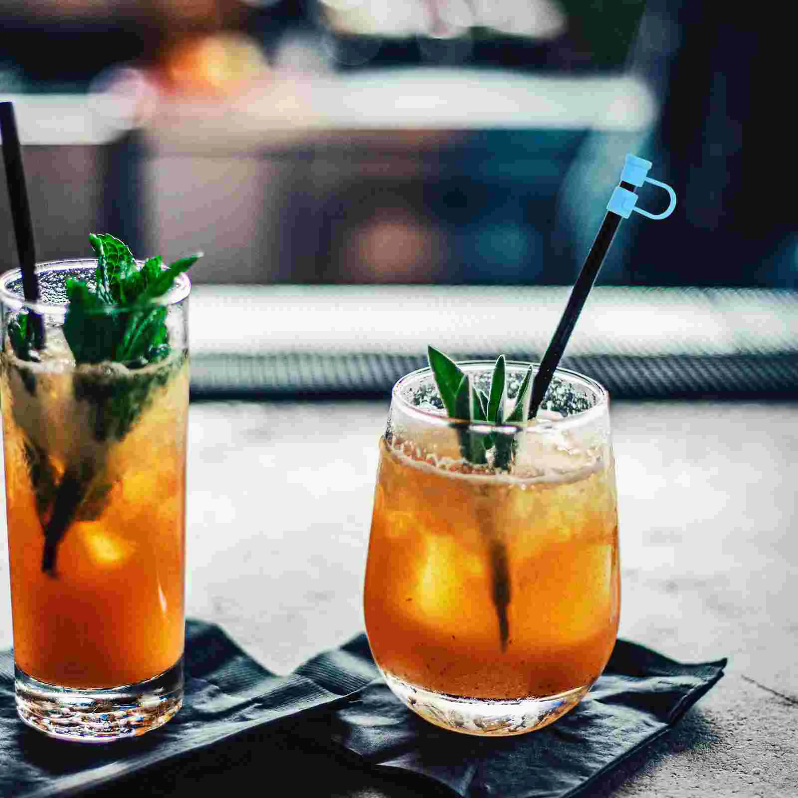 

24pcs Silicone Straw Tip Caps Reusable Straws Covers Drinking Straw Tip Covers