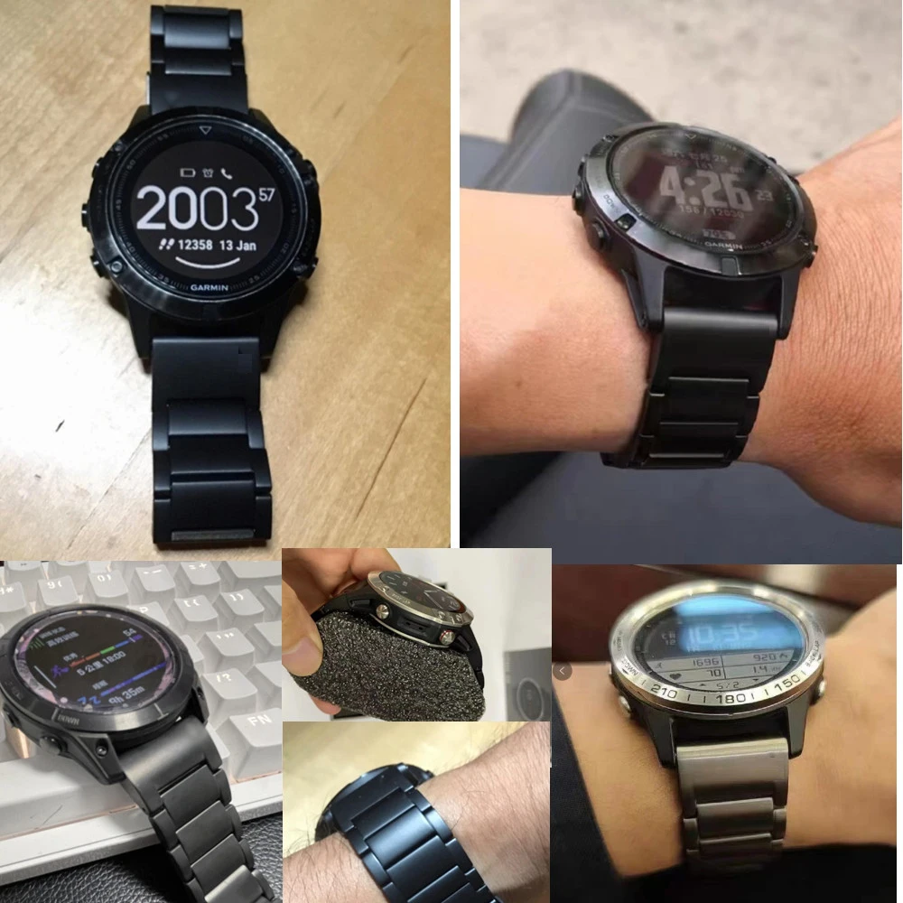 Tactix for Garmin 22mm 26mm Quickfit Titanium Straps Fenix 7X 6X 7 6 Descent MK1 MK2 Epix Gen 2 Wristband