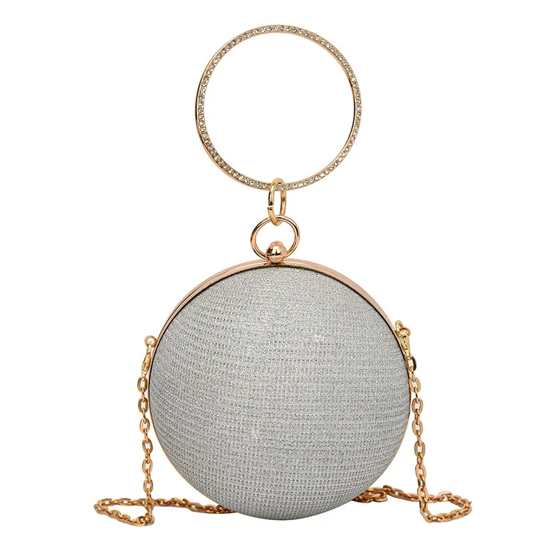 

Spherical Small Round Bag Fashionable Ring Dinner Bag Personalized Single Shoulder Crossbody Handbag For Women Bolsos Coin Purse