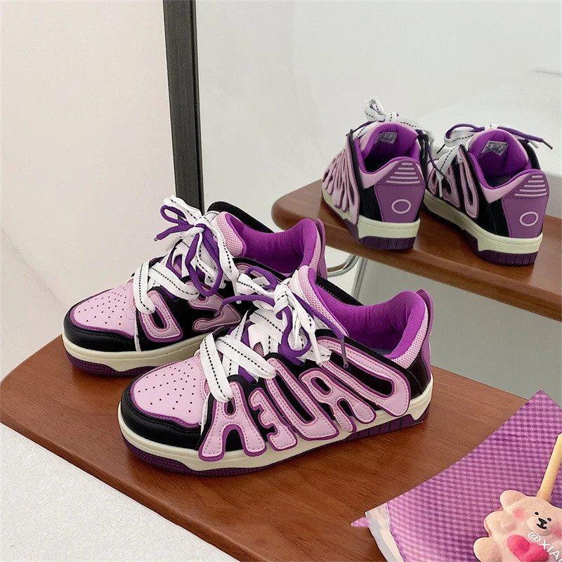 

Дизайнерские кроссовки для скейтборда, женская обувь 41, женская обувь 42, уличные женские спортивные кроссовки, Женская Вулканизированная обувь для пар