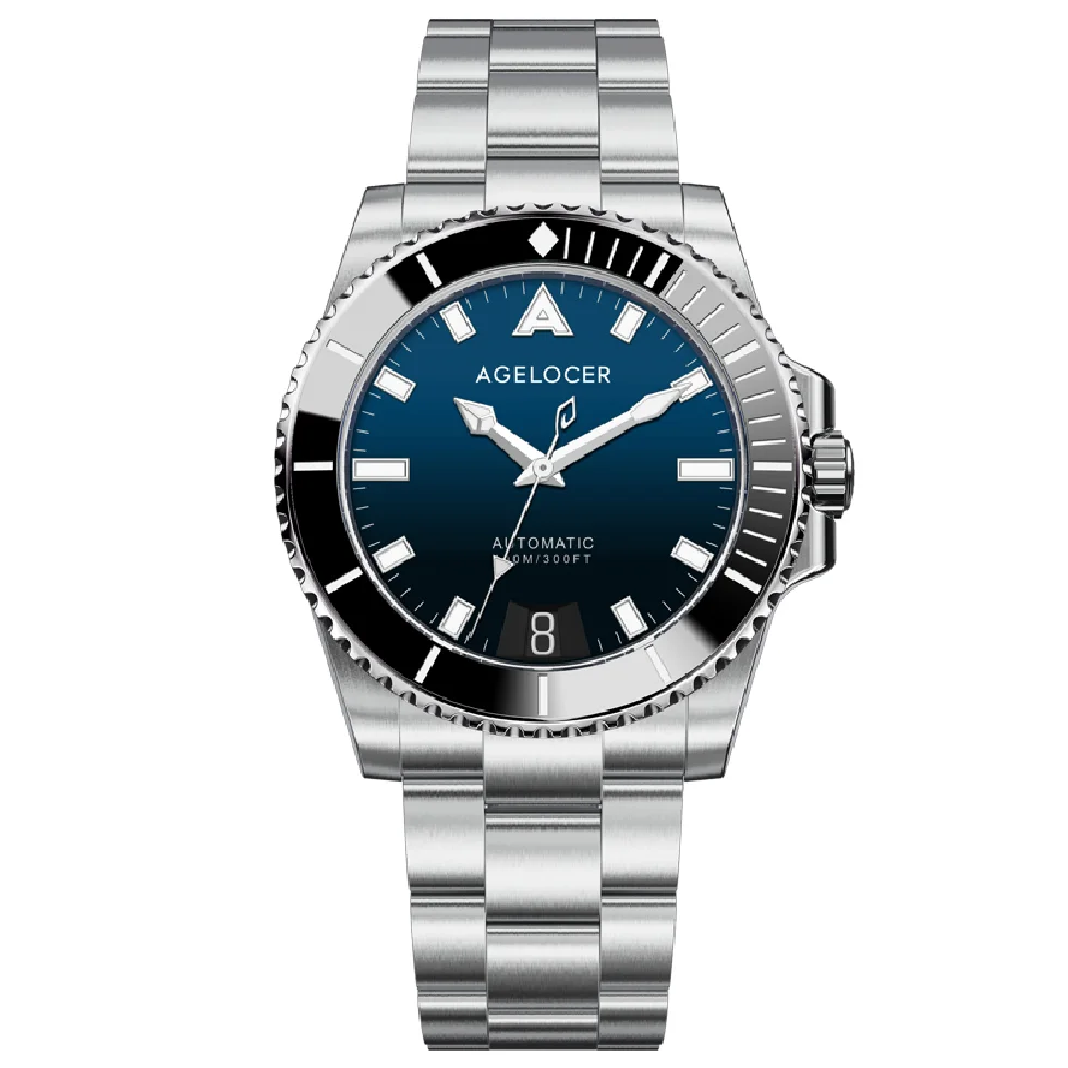 

AGELOCER New Men's Automatic Watch 10ATM Water Resistant Sea Blue Automatic Diver's Sports Men's Wristwatch Reloj Hombre 2022
