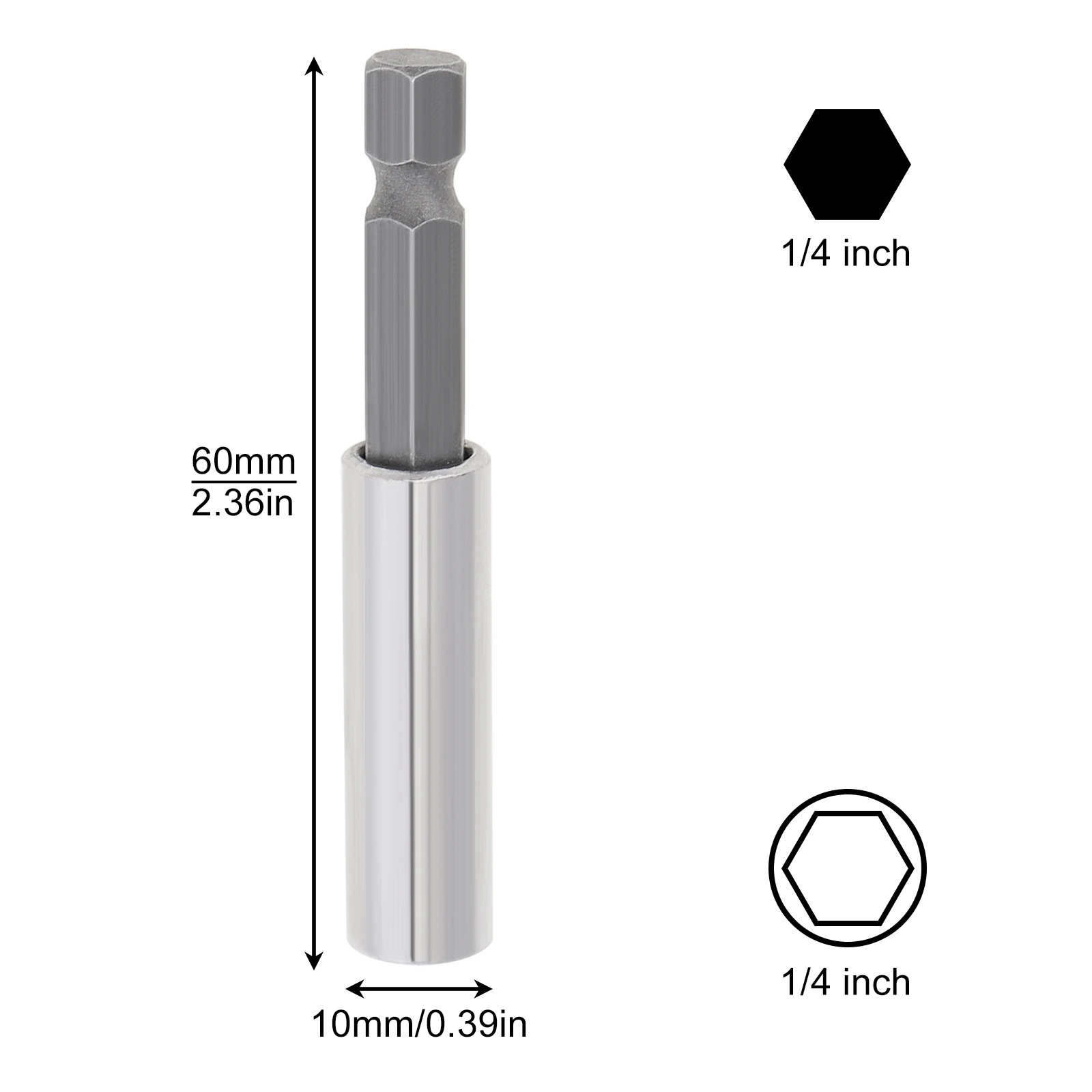 10 шт. 1/4 дюйма Сильный магнитный удлинитель держатель для бит с шестигранным