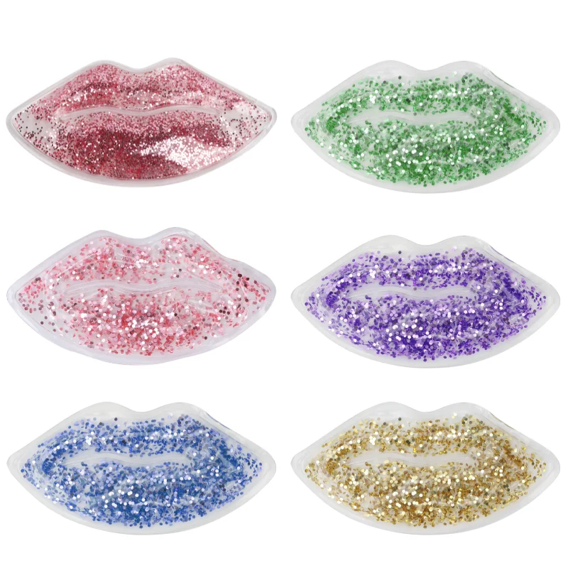 

1PC Reusable Lip Shaped Gel Ice Pack Hot Cold Compress Gel Pack Reduce Swelling Lips Care Protection Patch Lip Mask Pain Relief