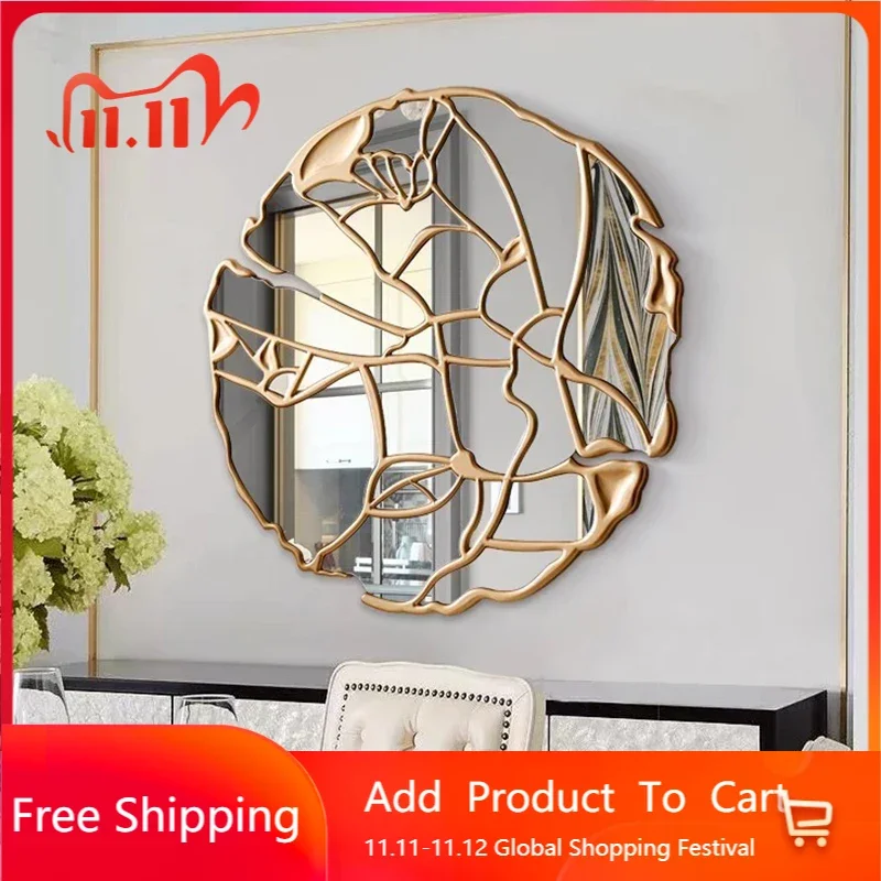 

Большая зеркальная повязка для гостиной в Корейском стиле, декоративное настенное зеркало, украшение для спальни, домашние украшения