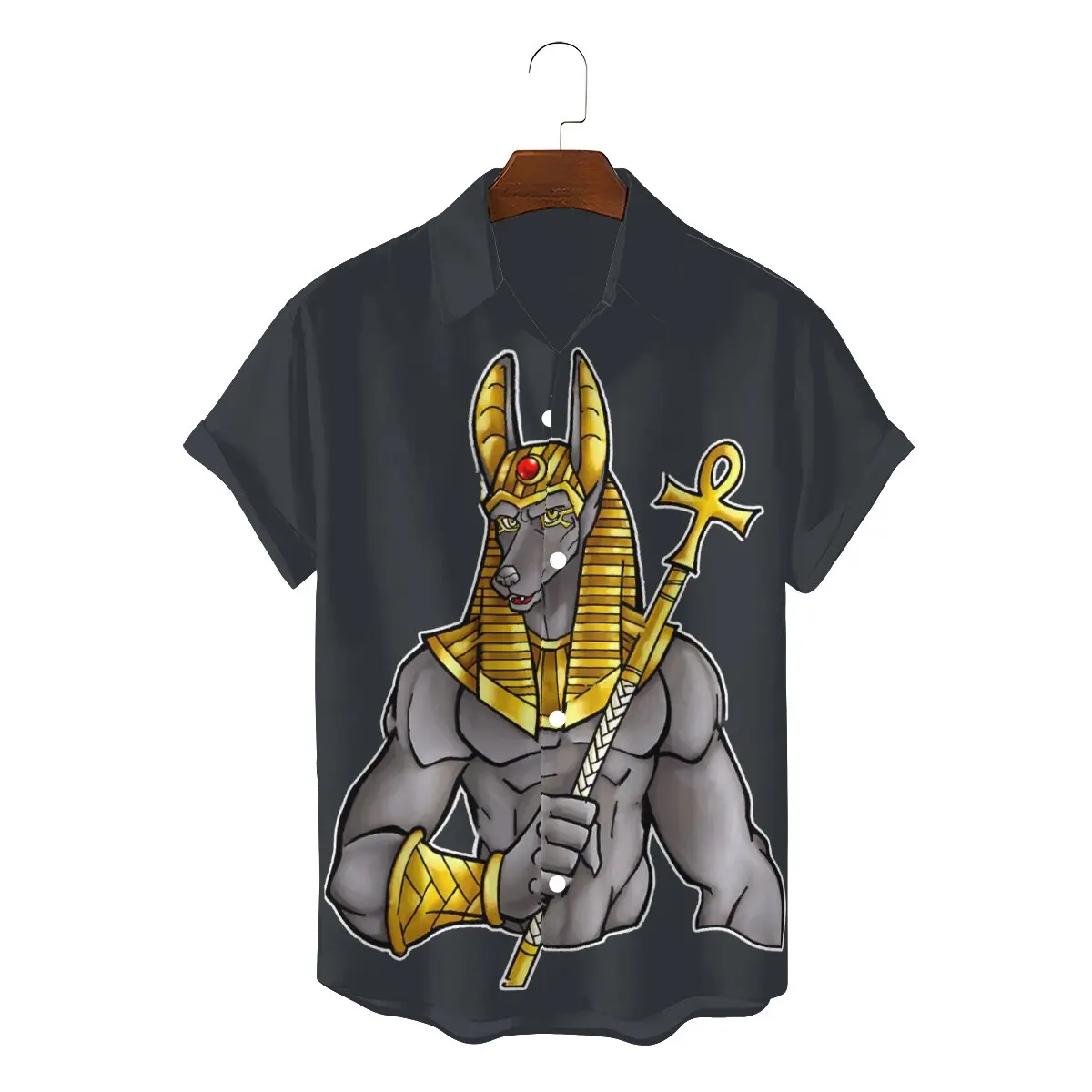 

Рубашка Anubis Египетский Бог Классическая 2022 Мужская забавная модель гавайская рубашка Yu Gi Oh Дуэль Монстры карты игра квадратный вырез топ по...