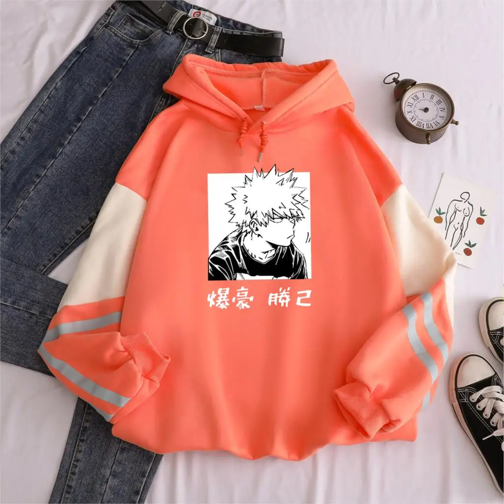 Мой герой Академия Katsuki Bakugo цветные подходящие толстовки Свитшот Harajuku пуловер