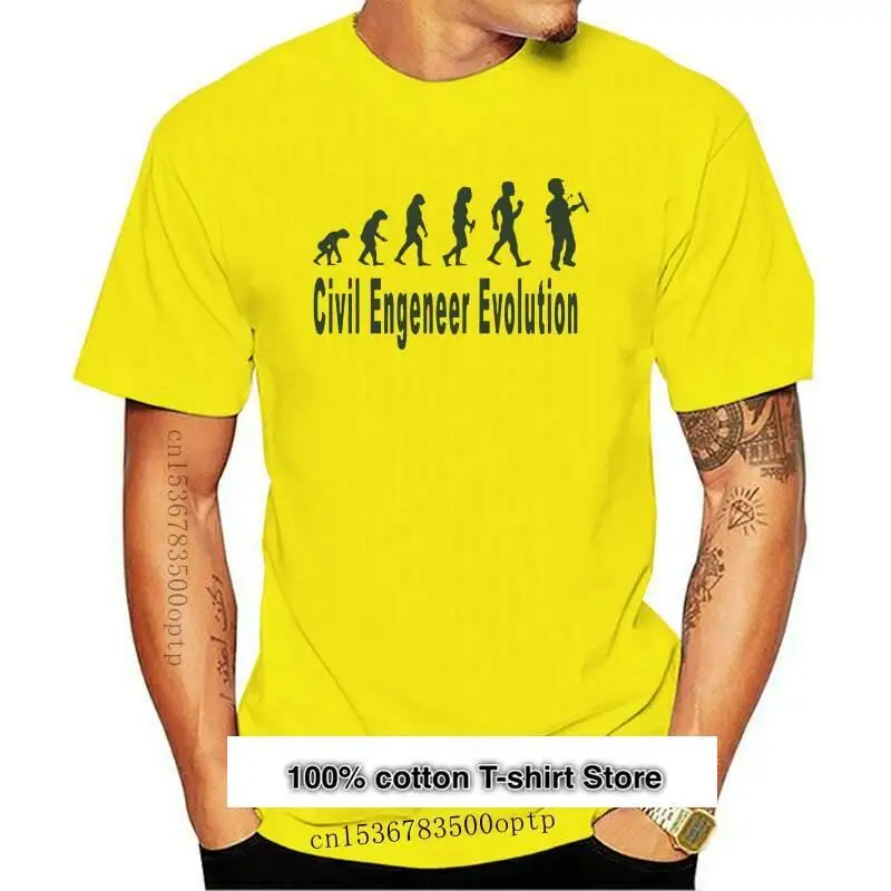 

Camiseta de moda de la nueva evolución al Ingeniero Civil, camiseta divertida de tallas S a 2XXL(1)