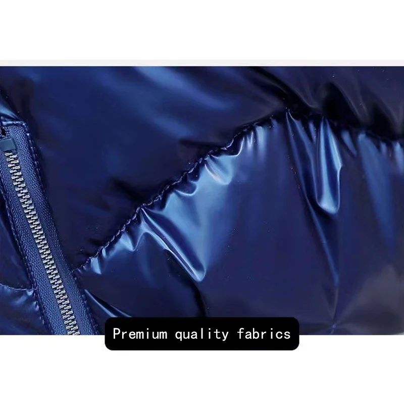 Disposable Down Jacket Bright Cotton Coat Mid-length Winter Loose Thickened Hooded Coat