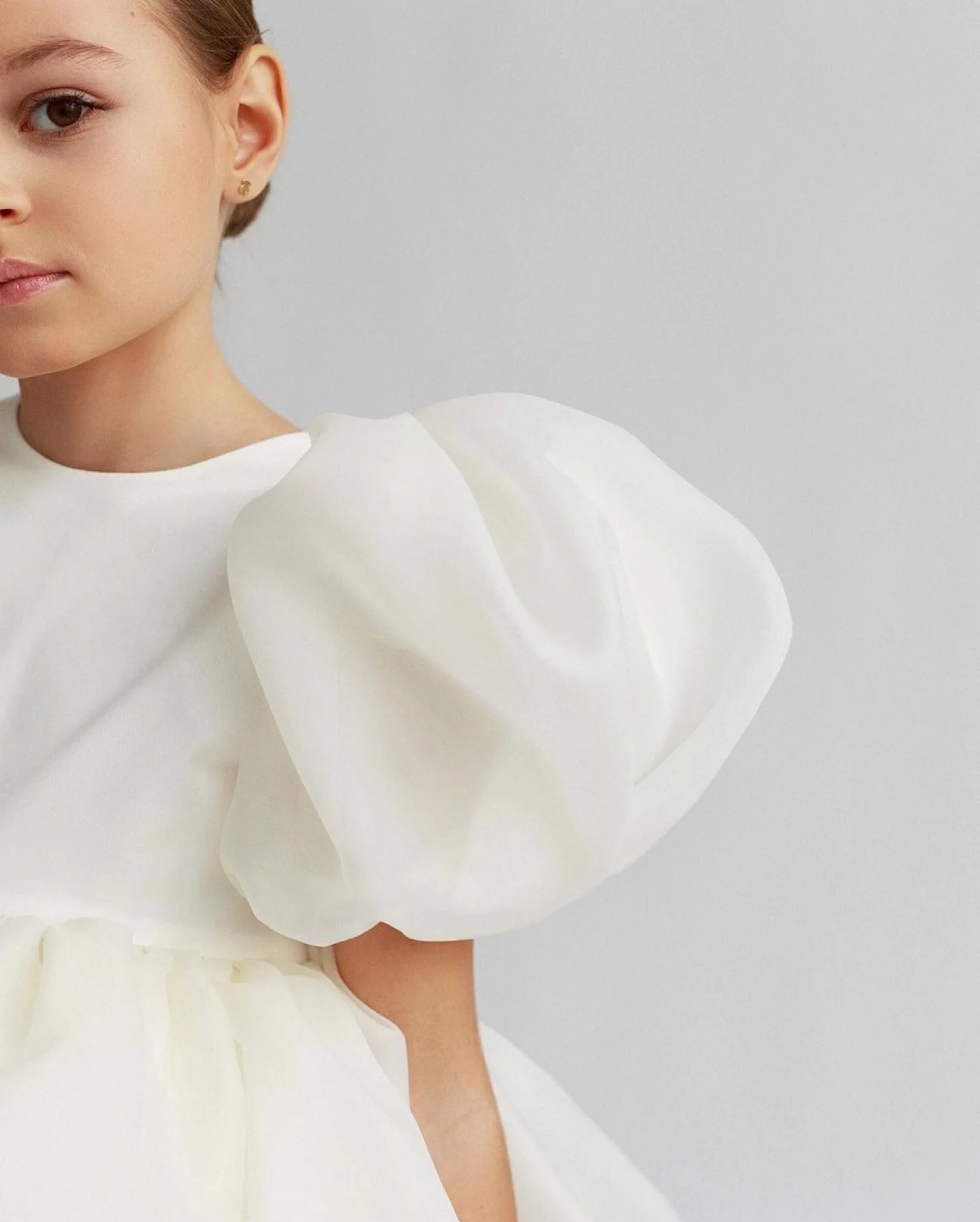 Детское фатиновое платье-пачка с пышными рукавами на возраст 1-10 лет | Детская