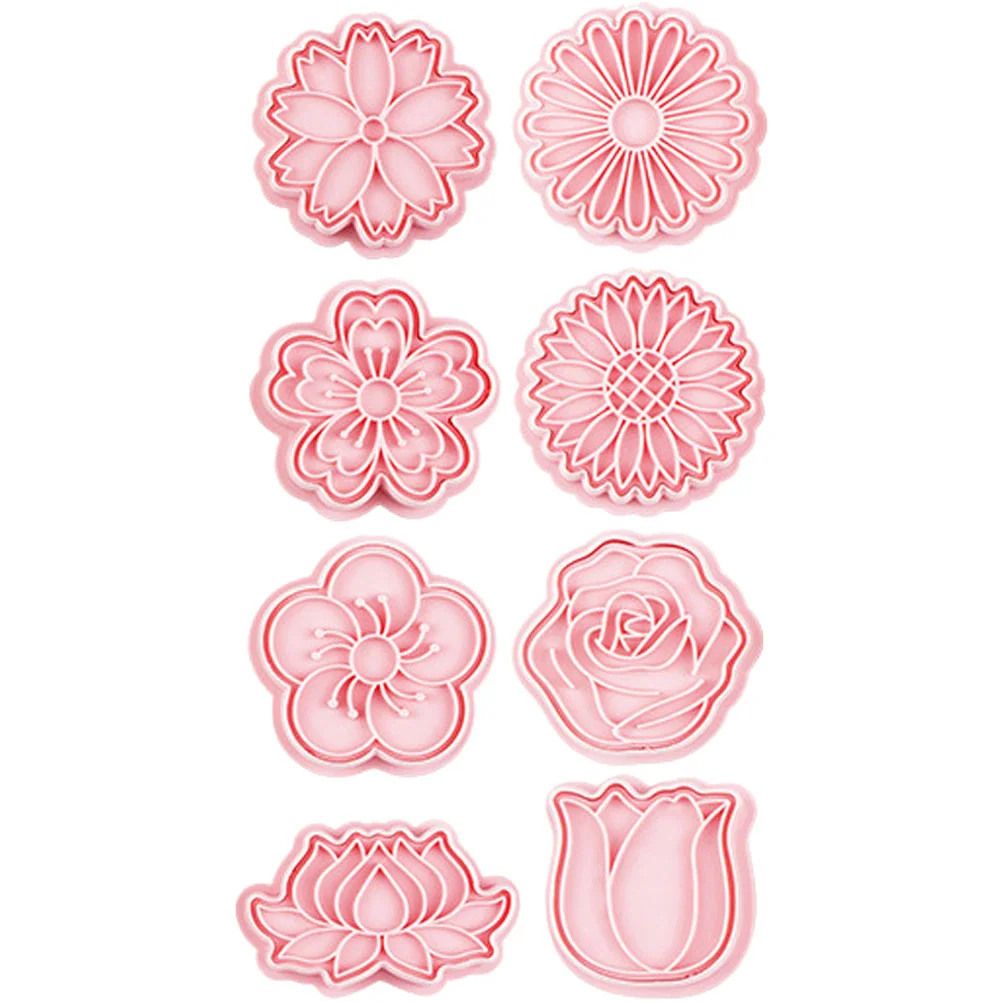 

8 Pcs Chocolate Biscotti Accessories Cookie Mold Pudding Cookies Molds Baking Shaper Pp Stamp