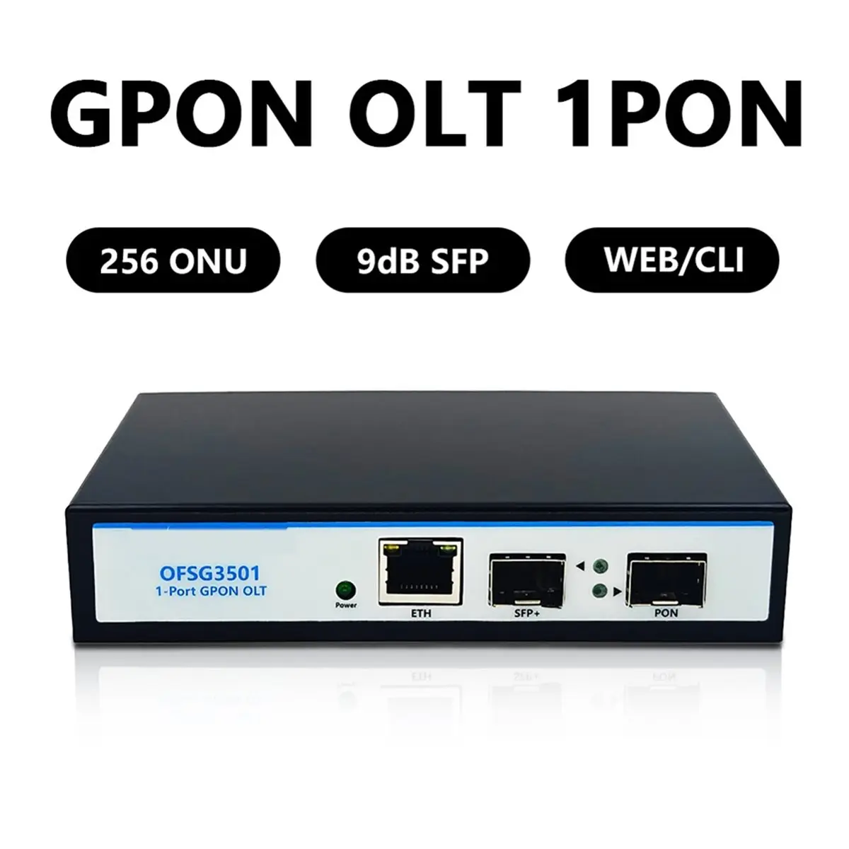 Фото Новинка 2026: Мини GPON OLT с 1 портом PON, VLAN, 10G, 1 портом Uplink, 12В 2А DC, поддержка 128 ONU, PoE-питание, 9 дБ №4