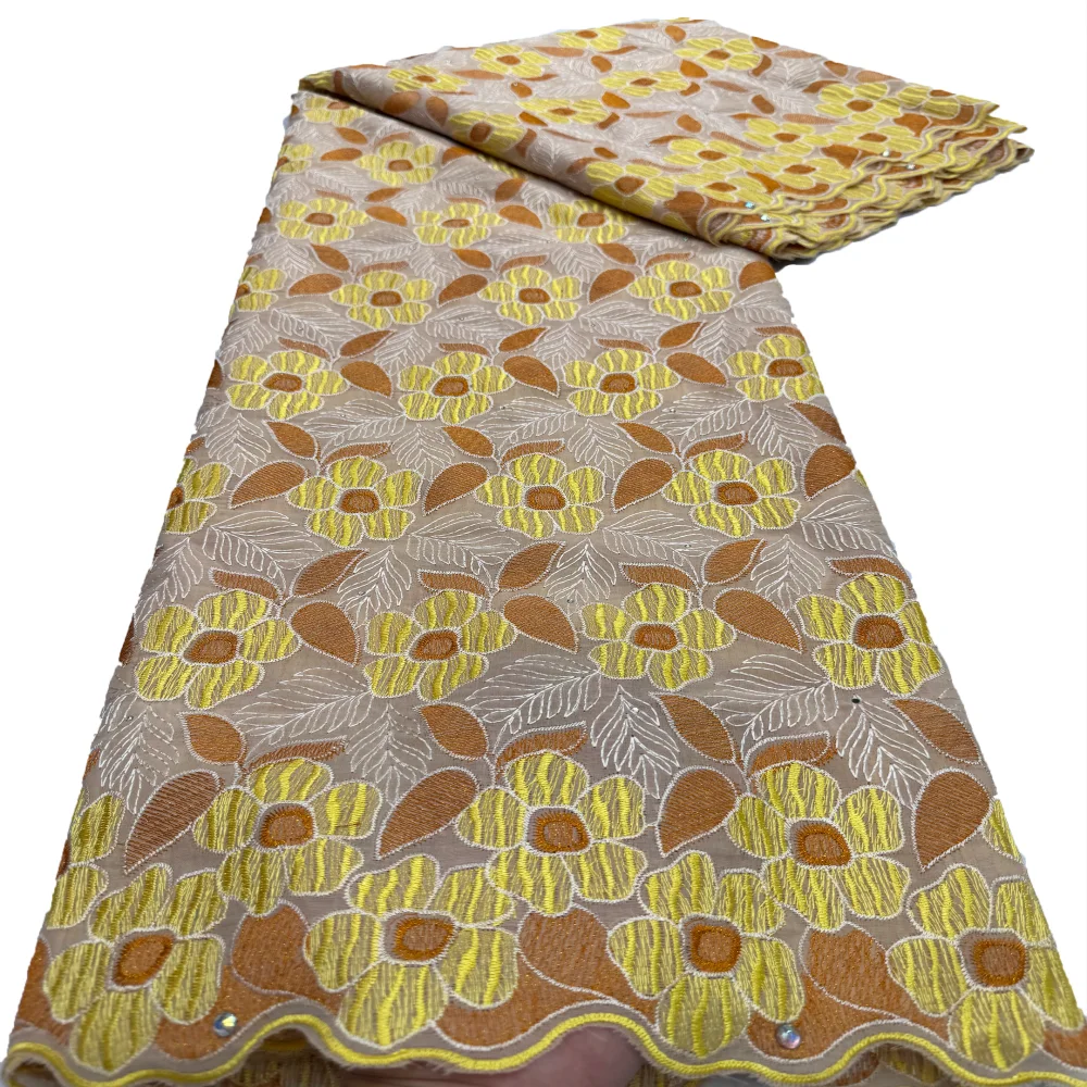 Новейшая сухая хлопчатобумажная африканская кружевная ткань высокого качества