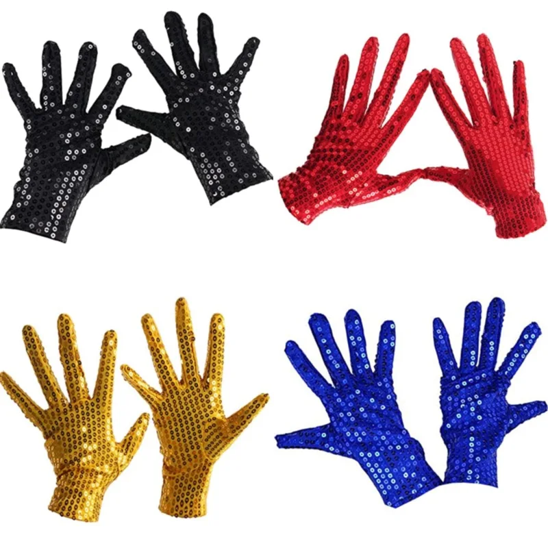 

European and American performance Sequin gloves adult dance night dance gloves Michael Jackson flash Festival clothing gloves