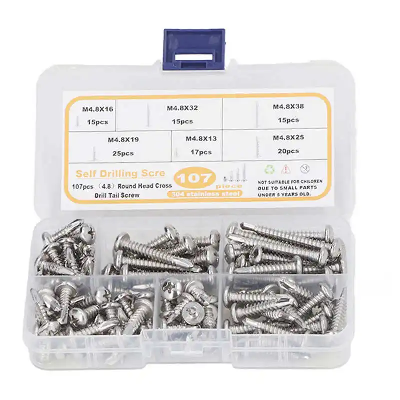 

Self Drilling Screws Clear Thread Round Head Screw for Fixing Thin Panels