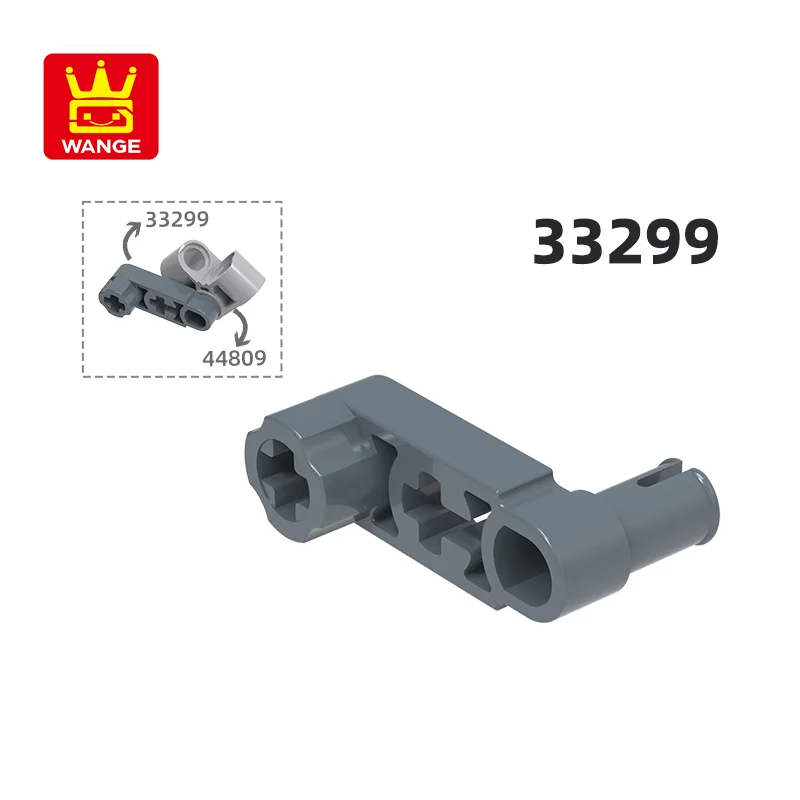 Кулисный рычаг Wange 33299 100 г/178 шт. 1x3 с штырьковым блоком Moc цветные аксессуары