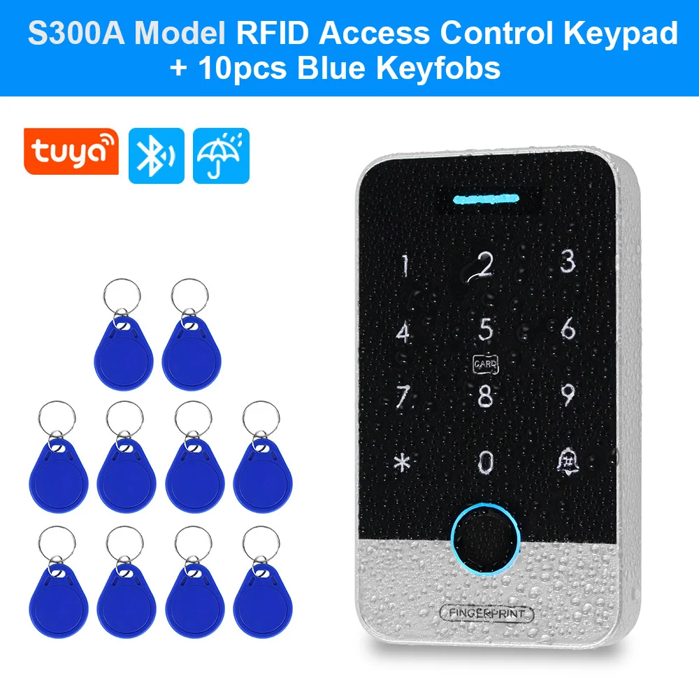 

Водонепроницаемая Bluetooth-клавиатура Контроля Доступа С Приложением Tuya, Датчик RFID-карты Отпечатков Пальцев 13