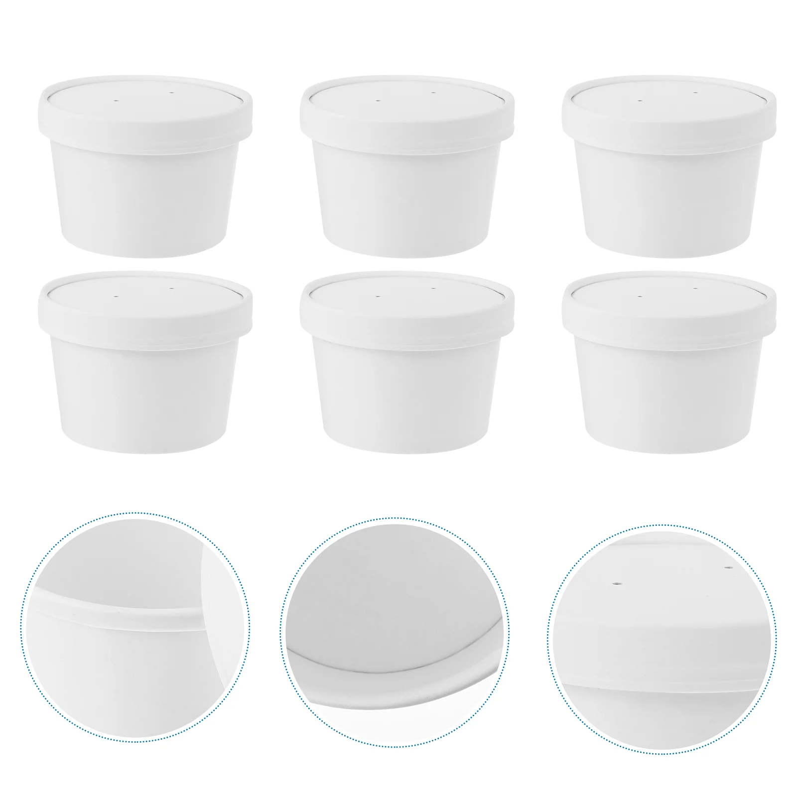 

25 Sets 8 Cups Ice Cream Box Disposable Martini Glasses Organizers Jelly Paper Covers Lids Boxes Kraft French Fries