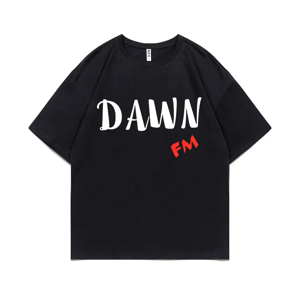 

Limited Dawn FM The Weeknd Letter Logo Print Tshirt Regular Men's Vintage Hip Hop T Shirt Men Women Fashion Oversized T-shirts