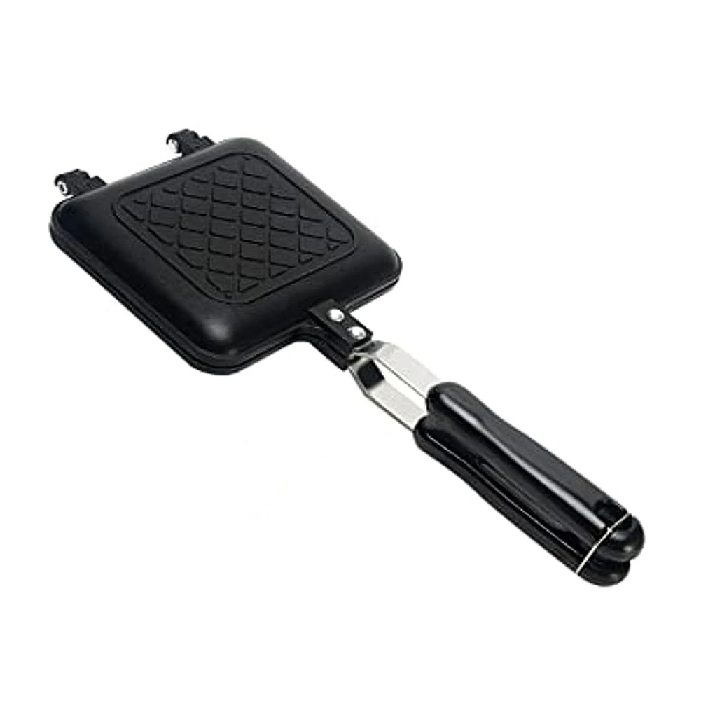 

Brand New Maker Pan Sandwich Cooking Double Sided Heat Insulation Kitchen Non Stick Non-slip Breakfast Cast Iron