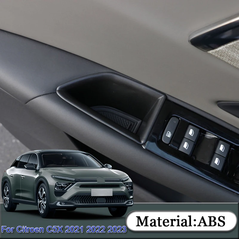 

For Citroen C5X 2021 2022 2023 Car Styling Car Front Door Storage Box Glove Box Bin Arm Rest Door Handle Interior Accessories