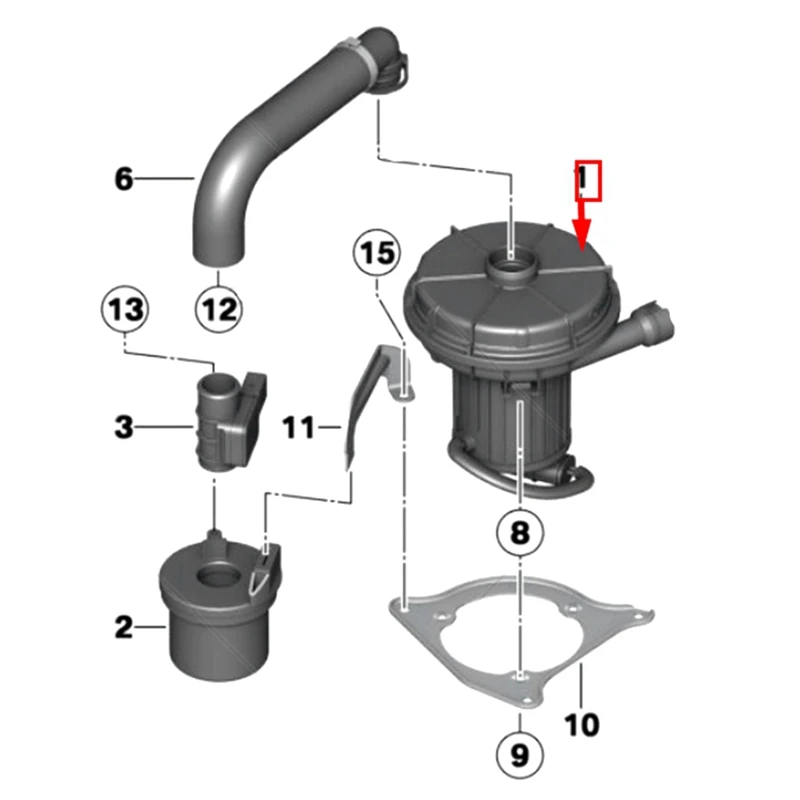 Вторичный автомобильный насос для впрыска воздуха BMW E65 E66 745I 745Li 760Li 760I 4.4L 6.0L 11727572582