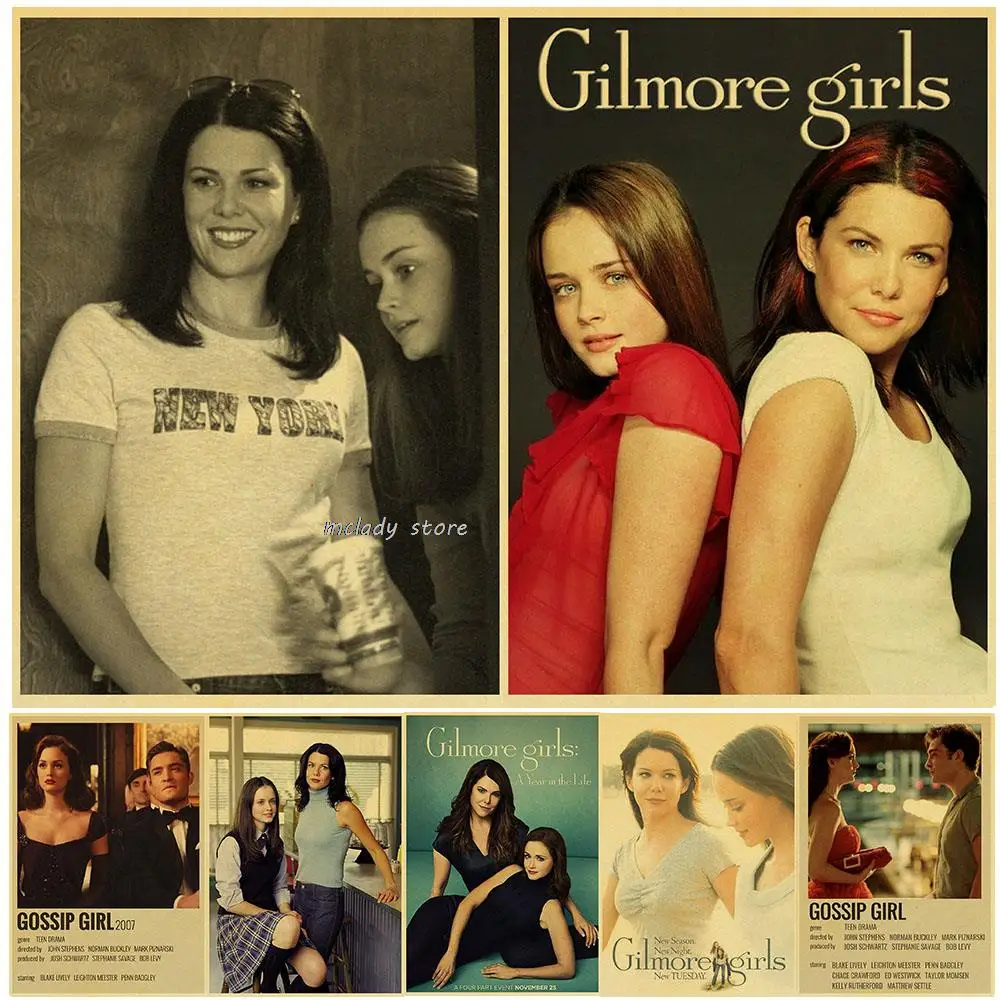 

Gilmore Girls Poster Vintage Kraft Paper Print Lover Rock Poster Style Vintage Art Wall Picture Studio Pictures for Decoration