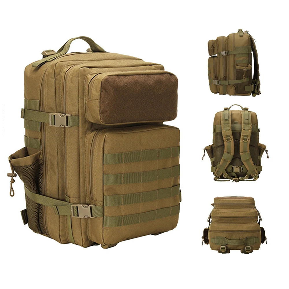 

Мужской армейский тактический рюкзак, вместительная уличная штурмовая сумка 45 л, для походов, кемпинга, пешего туризма, охоты