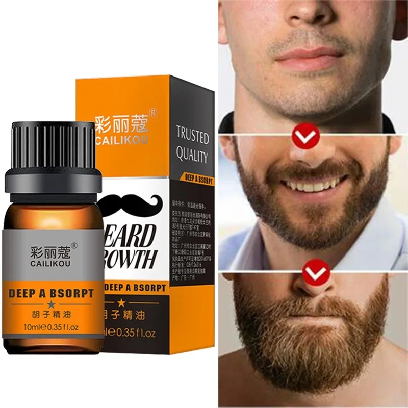 

Men Beard Growth Essence Oil Thicker Longer Fuller Natural Beard Growth Enhancer Anti Loss Hair Products Nourishing Beard Care