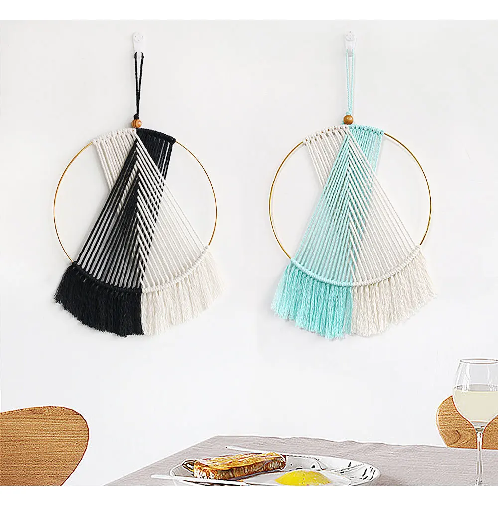 Настенный декор в стиле макраме шикарный тканый домашний ручной работы бохо