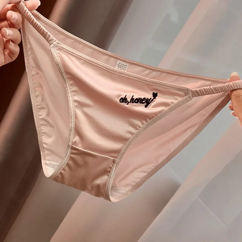 Роскошное шелковое гладкое нижнее белье для девушек во французском стиле