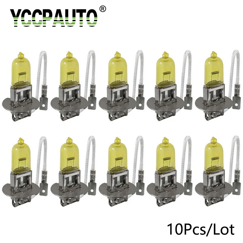 

10 шт./партия, автомобильные галогенные лампы H3 55 Вт, 3200-3500 К