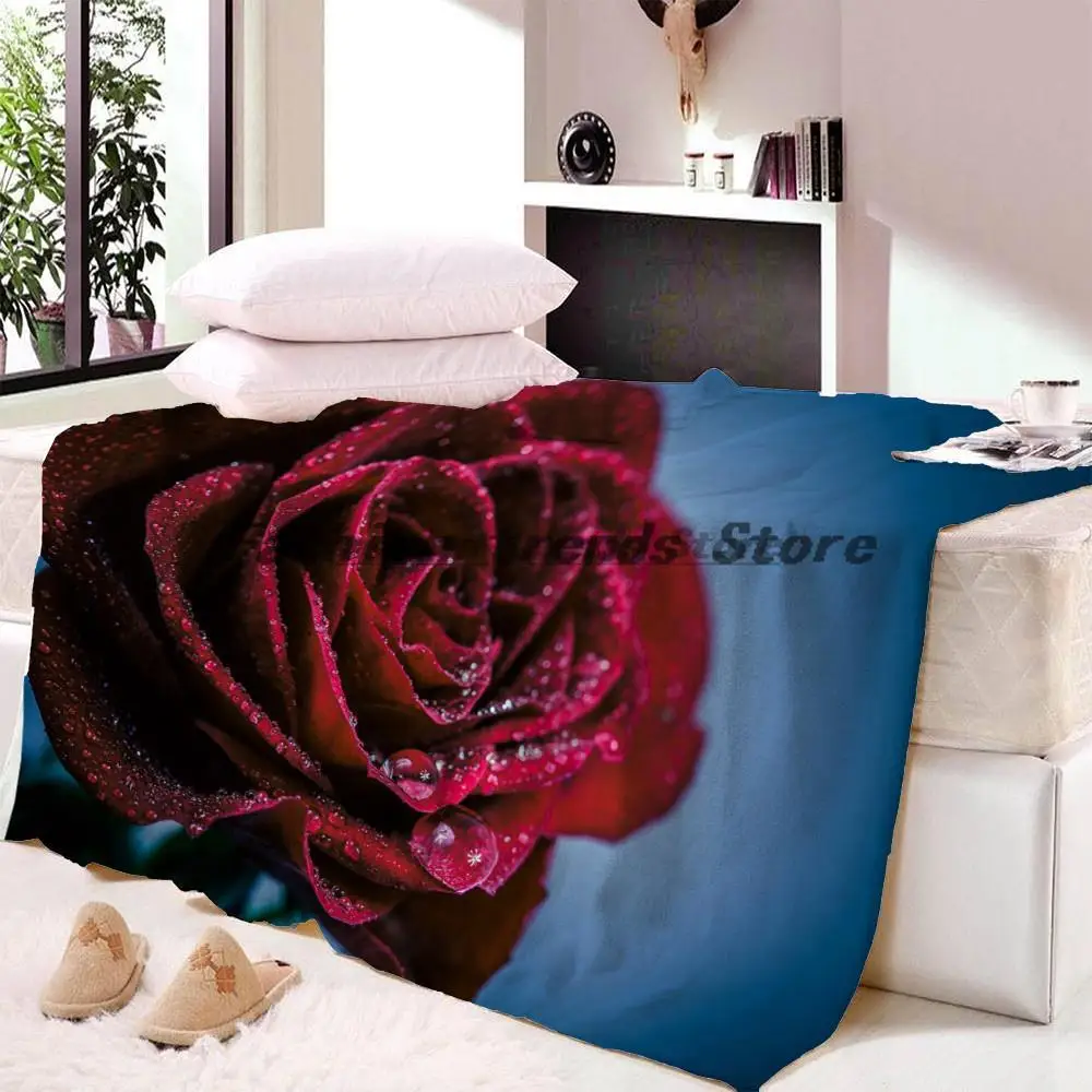 

Flower of Life Rose Garden Gold Throw Blanket Warm Microfiber Blanket Blankets For Beds Home Decor