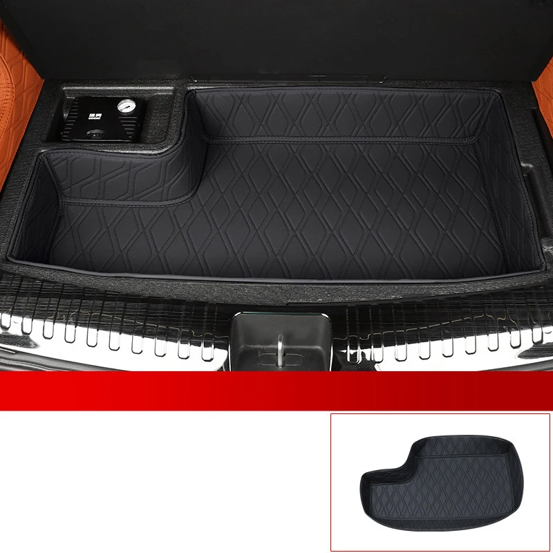 

Для Trumpchi GAC S7 2025 2026 Автомобильный защитный кожаный коврик для нижней части багажника, сумка для хранения для версии 2WD, аксессуары
