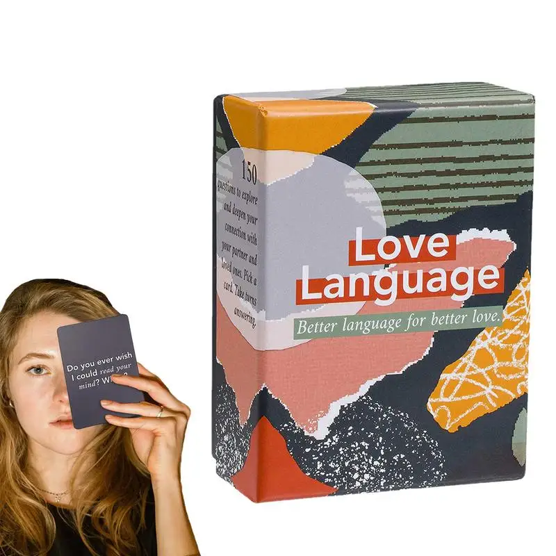 

Игра для настольных игр с надписью «Love Language», 150, вопросы для начинающих и разговоров для пары, соединение с партнером, дата, ночное отношение