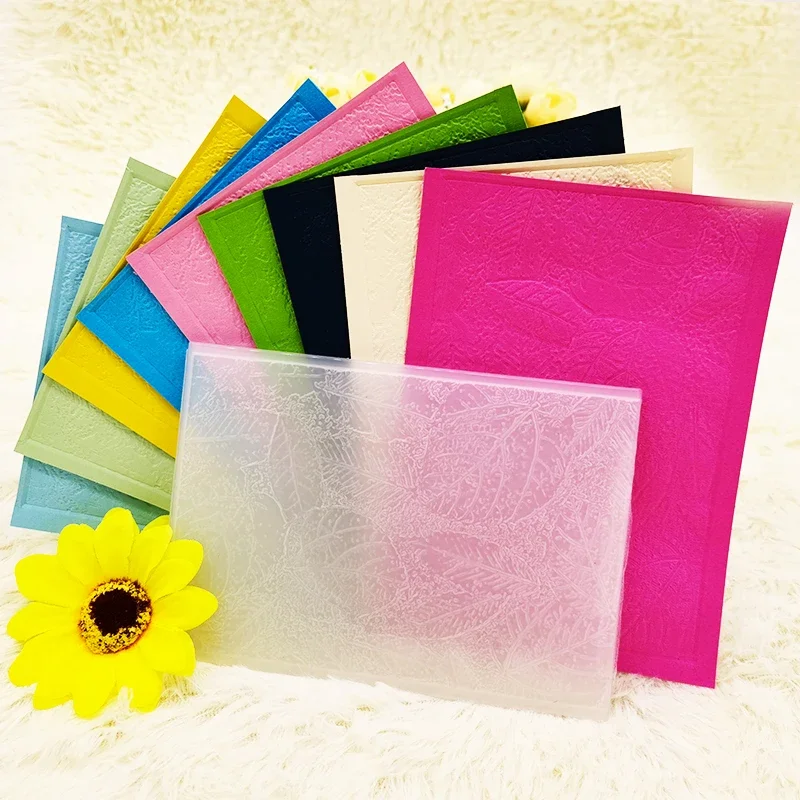 3d тисненые папки с узорами листьев для ручной работы кирпичная стена булыжник