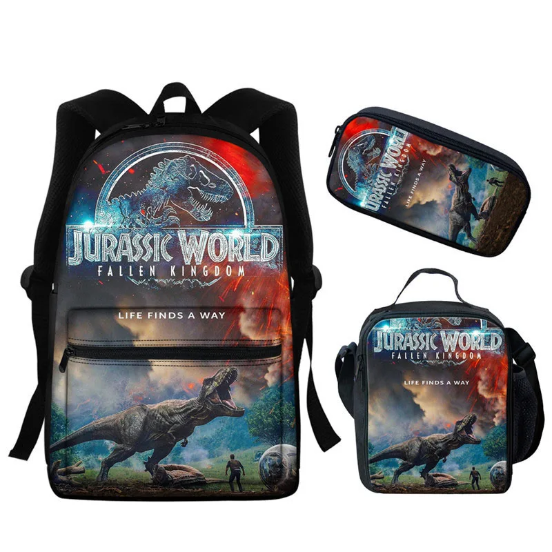 Классный рюкзак для мальчиков и девочек с 3D динозавром, детские школьные ранцы для подростков, школьные сумки для учебников