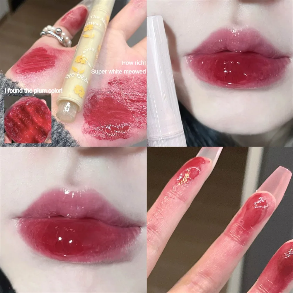 

Tinted Moisturizing Lipstick Anti Dry Lipsticks Long Lasting Heart Lipstick Pen Mirror Lip Pigments Lip Glaze Lip Makeup Tool