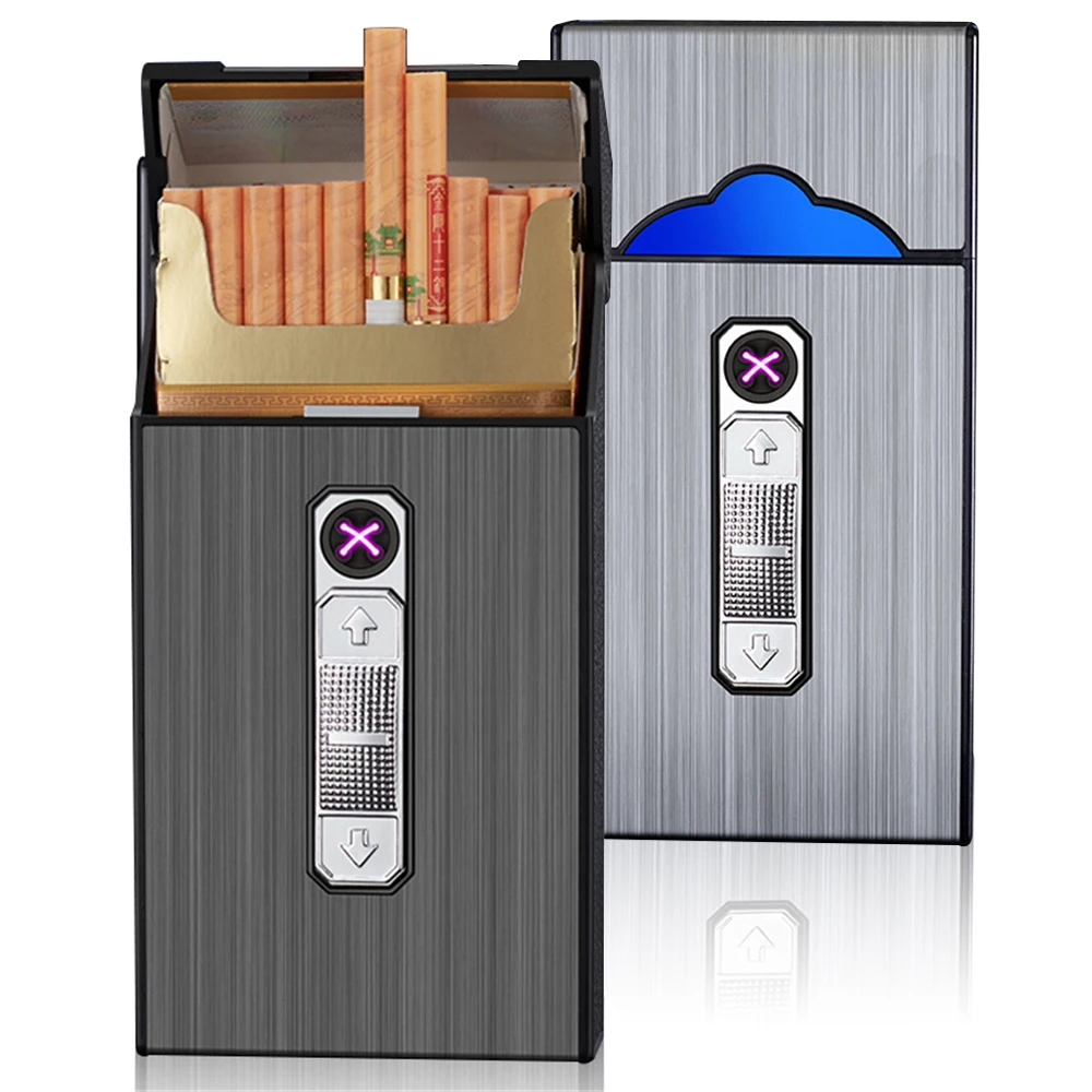 Женский чехол для сигарет полный комплект с USB-зажигалкой тонкая коробка