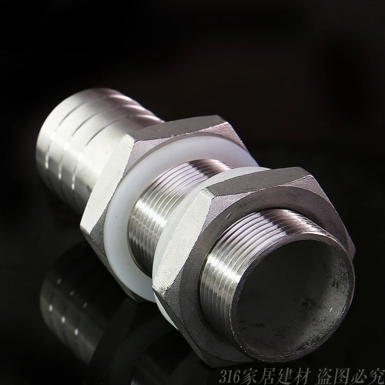 8 10 12 13 16 20 25 32-59 штуцер для шланга 1/4 &quot-2&quot BSP Мужской SUS 304 перегородка из