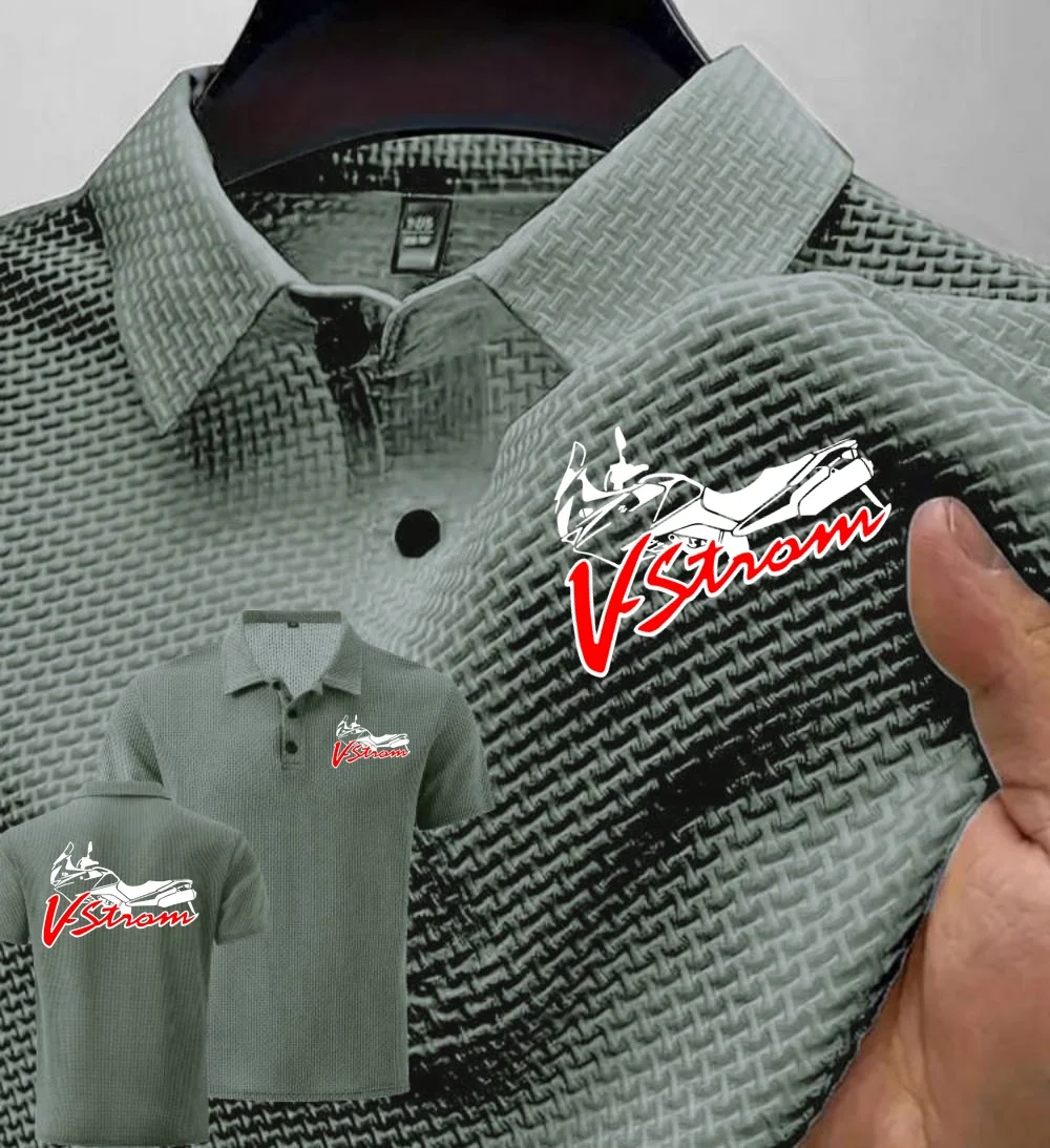 Новые мужские рубашки-поло мотоциклетная футболка V-Strom DL 650 логотип