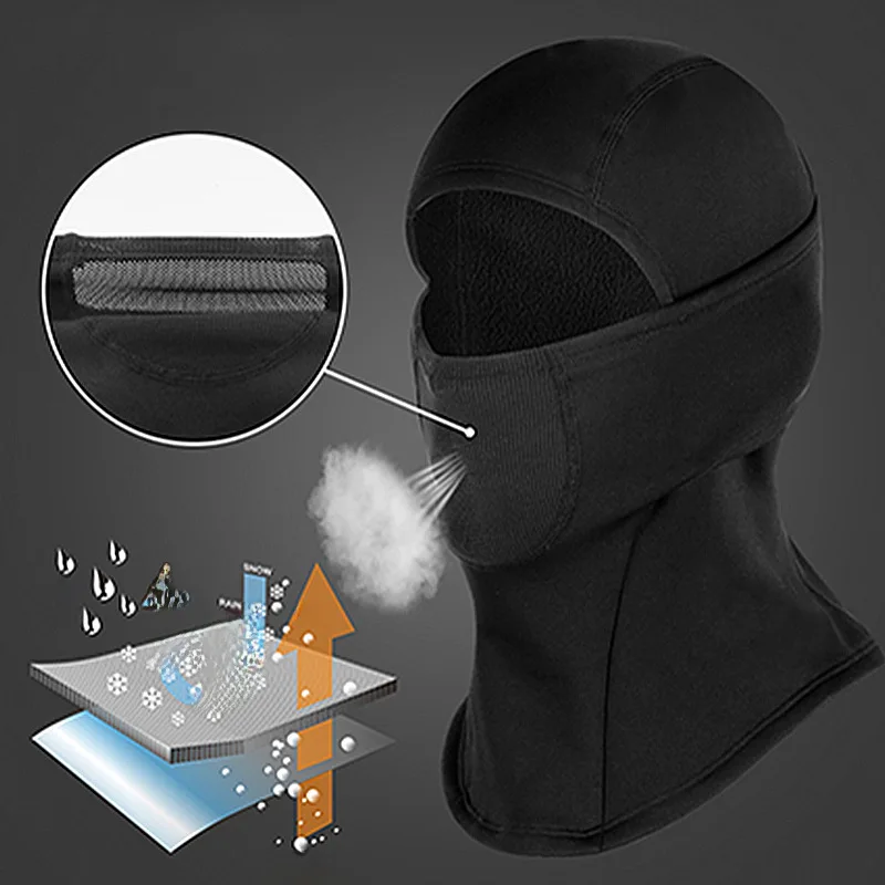 Уличный зимний лыжный термоголовной убор мужской флисовый шарф с подкладкой для