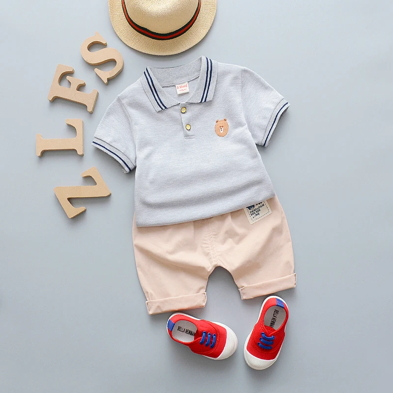 

New Baby Summer Clothing Toddler Children Sport Boy Short Sleeve Causal T-shirt+Shorts 2pc/Sets Fashion Infant Clothes Tracksuit