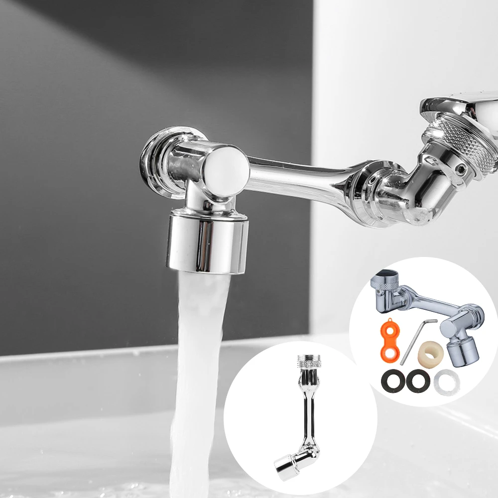 

Universal 1080 Degree Rotation Faucet Aerator Splash-proof Bathroom Toilet Water Faucet Sink Tap Extend Adapter Water Nozzle